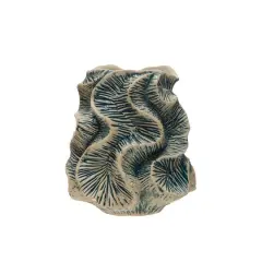 Hello Honey&reg; Bloomingville 7.5" Blue & Ivory Organically Shaped Stoneware Vase