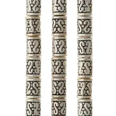Sterling Silver Plated Tube Beads, 9mm by Bead Landing&trade;