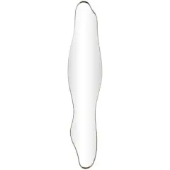 47" Gold Colored Slim Abstract Wavy Metal Wall Mirror