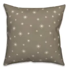 Gray Twinkle Throw Pillow