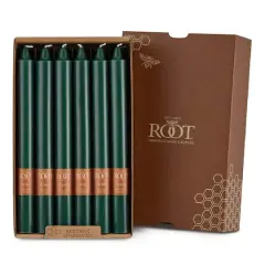Root Candles Arista&trade; 9" Smooth Dinner Candles, 12ct. Dark Green