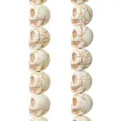 Reconstituted Stone Skull Beads, 12mm by Bead Landing&trade;