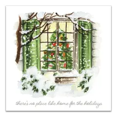 There's No Place like Home for the Holidays Scene Canvas Wall Art