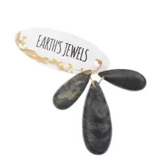 John Bead Earth&rsquo;s Jewels Natural Stone Teardrop Pendant Slices Picasso Jasper