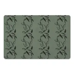 Green Leaf Pattern 27" x 18" Floor Mat