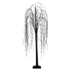 5ft. Orange & Purple LED Pre-Lit Halloween Black Willow Artificial Fall Tree