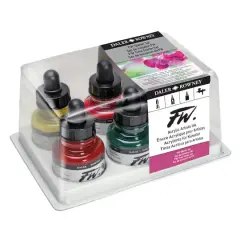 Daler-Rowney&reg; FW Starter Acrylic Artists Ink Set