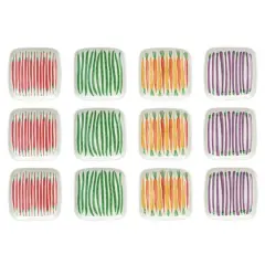 Hello Honey&reg; 6" Vegetable Square Stoneware Plate, 12ct.