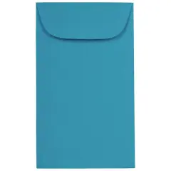 JAM Paper Colored #3 Coin Business Envelopes, 50ct. Blue