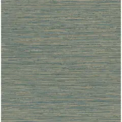 RoomMates Dimensional Grasscloth Peel & Stick Wallpaper Teal