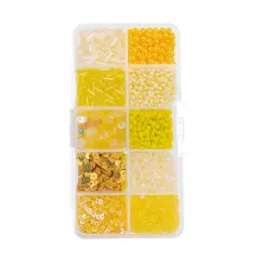 John Bead Mixed Sequins & Beads Kit Yellow