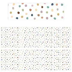 Teacher Created Resources Everyone is Welcome Painted Dots Straight Border Trim, 210ft.