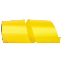 JAM Paper 4" x 50yd. Satin Allure Single Face Ribbon Daffodil