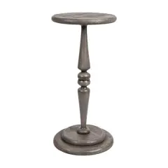 Hello Honey&reg; Bishop Pedestal Cocktail Side Table Dove Gray