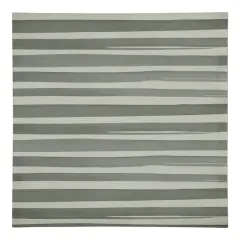 Watercolor Stripe Cotton Twill Napkin Green