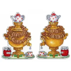 MP Studia Tea Party Plastic Canvas Counted Cross Stitch Kit