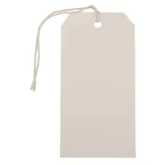 JAM Paper White Tiny Gift Tags with String, 100ct.