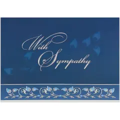 JAM Paper 5.625" x 7.875" Blue & Silver With Sympathy Cards & Envelopes, 25ct.
