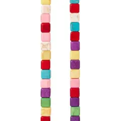 Multicolor Howlite Cube Beads by Bead Landing&trade;, 5mm 