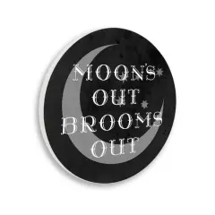 Stupell Industries Moon's Out Brooms Out Phrase Wall Plaque Art