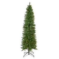 6.5ft. Pre-Lit Silver Lake Fir Artificial Christmas Tree, Multicolor Lights