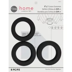 Dritz&reg; Home 1.562" Curtain Grommets, 8ct. Black