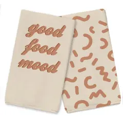 Good Food Mood 16" x 25" Tea Towel Set of 2