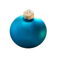 Whitehurst 40 Pack 1.25" Christmas Matte Glass Ball Ornaments Teal Matte