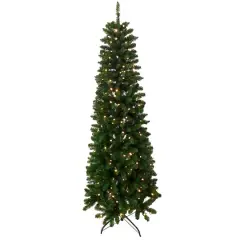 6.5ft. Pre-Lit PVC Slim Artificial Tree