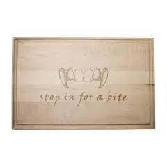 17" Stop in for a Bite Maple Cutting Board