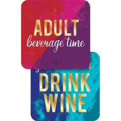 JAM Paper Adult Beverage Time Coasters, 6ct.