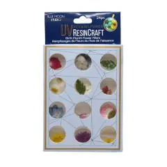 Blue Moon Studio&trade; UV Resin Craft 29mm Birth Month Flower Fillers, 24ct.