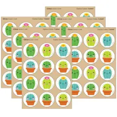 TREND Enterprises&reg; Cactus Cuties, Citrus scent Scratch 'n Sniff Stinky Stickers&reg;, 48 Per Pack, 6 Packs