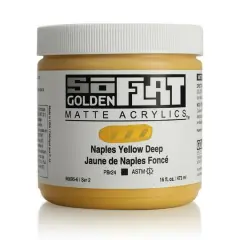 Golden&reg; SoFlat Matte Acrylic Paint, 16oz. Naples Yellow Deep