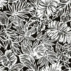 RoomMates Batik Tropical Leaf Peel & Stick Wallpaper Black