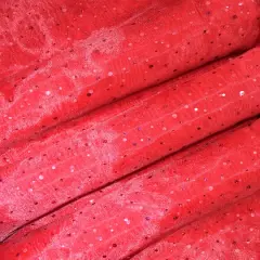 Feldman Red Confetti Dots Organza