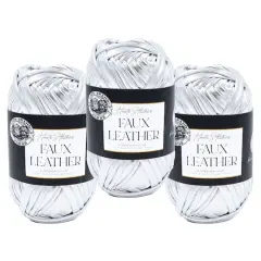 3 Pack Lion Brand&reg; Haute Stitches Faux Leather Yarn Disco