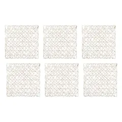 DII&reg; Woven Paper Square Placemat Set Black