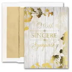 JAM Paper 5.625" x 7.875" Sympathy Silhouette Wood Cards & Envelopes, 25ct.
