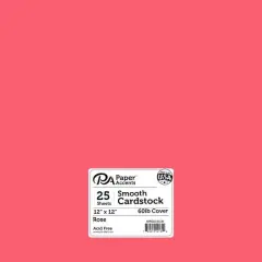 PA Paper&trade; Accents 12" x 12" 65lb. Smooth Cardstock, 25 Sheets Rose