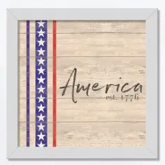 Established 1776 White Framed Print Under Plexiglass