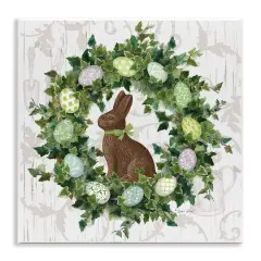 Stupell Industries Spring Easter Egg Wreath Wall Plaque Art