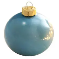 Whitehurst 4ct. 5" Pearl Glass Ball Ornaments Baby Blue Pearl