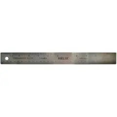 Helix&reg; Stainless Steel Ruler, 12"