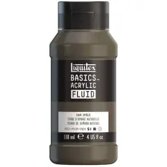 Liquitex&reg; BASICS&reg; Acrylic Fluid, 4oz. Raw Umber