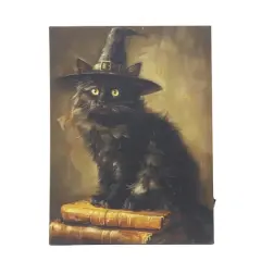 11.75" x 15.75" Witch Cat LED Wall D&eacute;cor by Ashland&reg;