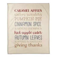 Fall Sentiments Coral Fleece Blanket