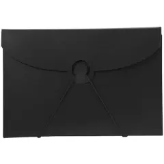 JAM Paper Black 6.5" x 9.5" Plastic Portfolio