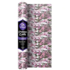 PA Vinyl Camo Pink Print Iron On Vinyl