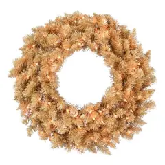 30" Clear Dura-Lit&reg; Gold Fir Wreath